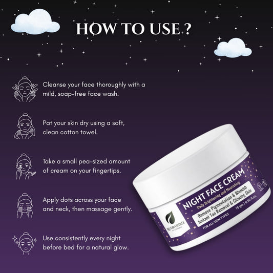 Rudrashree Night Face Cream – Daily Brightening & Nourishing Night Care